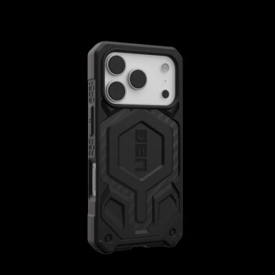 Mbrojtëse telefoni UAG Monarch Pro për iPhone 17 Pro, carbon fiber, e zezë