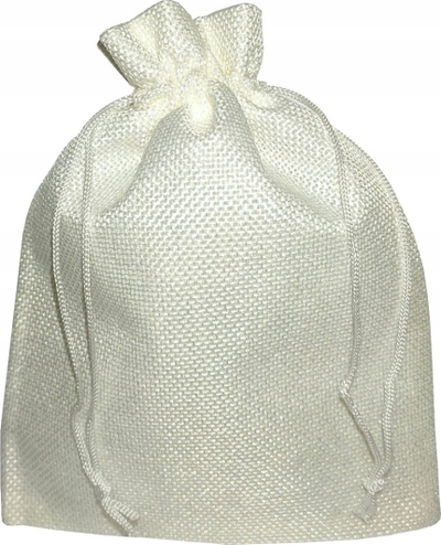 Qese dekorative jute, 15x20cm, e bardhë