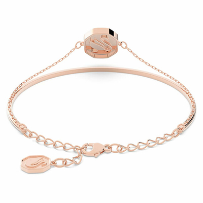 Byzylyk për femra Swarovski, transparent / Artë rozë