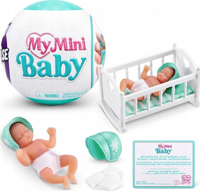Lodër kapsulë ZURU 5 Surprise My Mini Baby Series 1, set me 2 kapsula, bebe të vogla koleksionuese, shumëngjyrëshe