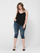 Pantallona të shkurtë ONLY CARMAKOMA CARAUGUSTA Skinny Fit, të kaltër