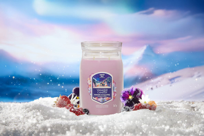 Миризлива свеќа Debenhams Signature Summit Stargazing, голема тегла, мирис на овошје и цвеќиња