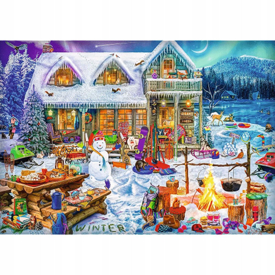 Puzzle Trefl Christmas 1000, 1000 copa, me temë Krishtlindjesh, shumëngjyrësh