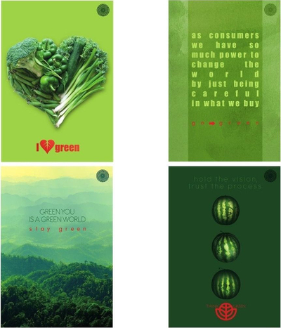 Fletore Promised Land Think Green B5, 96 fletë, katrore, set 5 copë