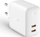 Karikues Aukey PA-B4, 2 porta USB-C, 65W, i bardhë