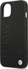 Këllëf telefoni BMW Leather Stamp për iPhone 14 Plus 6.7", lëkurë origjinale, hardcase, i zi