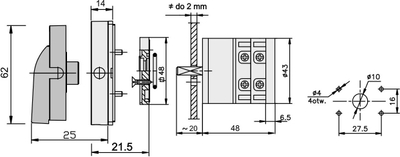 Ndërprerës rrotullues Elektromet Łuk E12-15, 3P 12A, IP65, me bllokim me dry