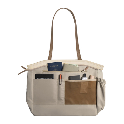Çantë tote laptopi Tomtoc, 14", 12.5L, ngjyrë bezhë