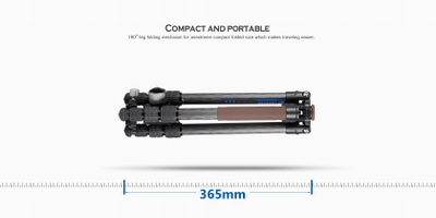 Tripod udhëtimi Leofoto LX-224CT XB-32Q, fibër karboni, ball head, i zi