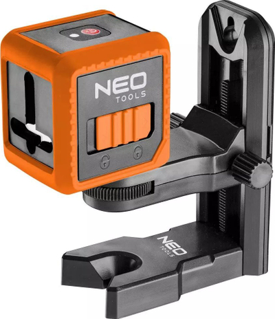 Nivel lazer kryq Neo Tools, rreze 10m, me tripod dhe kuti, portokalli