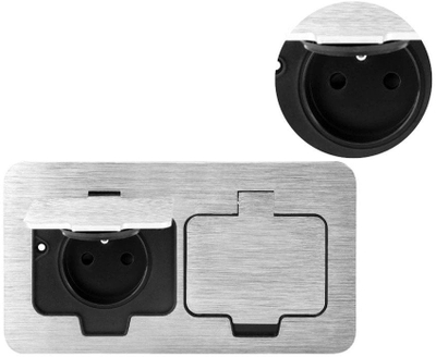 Prizë hermetike dyshe drejtkëndore, IP55, 3680W, argjendtë