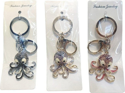 Varëse çelsash Adar Keychain Octopus, metal, ngjyra MIX
