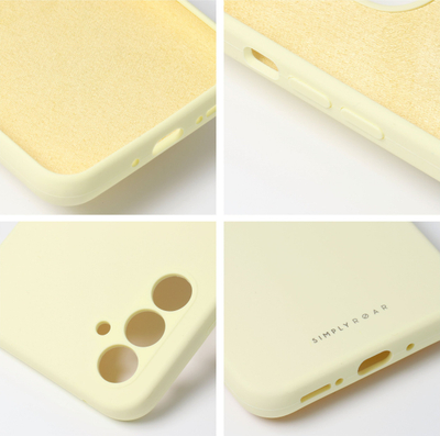 Futrollë Roar Cloud Skin për Samsung Galaxy A54 5G, silikon i hollë, mban karikim pa tel, bezhë e çelët