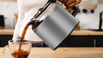Aparat kafeje Cecotec Coffee 66 Drop Thermo Time, 10 filxhanë, xham termik inox, argjendtë
