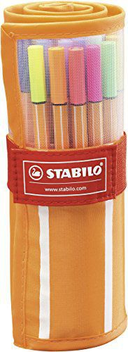 Set stilolapsash fineliner Stabilo Rollerset 8830-2, 0.4mm, 30 ngjyra, shumëngjyrësh