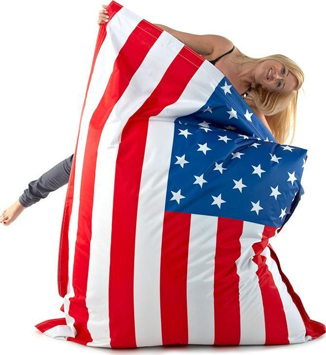 Mbulese pufi Beanbag USA, 1.8 x 1.4m, pa mbushje, shumëngjyrëshe