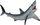 Figurinë peshk gjuetar Collecta Atlantic Sharpnose Shark, plastike, gri