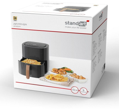 Fritezë me ajër Standart AF40E-R, 4L, 1200W, e zezë