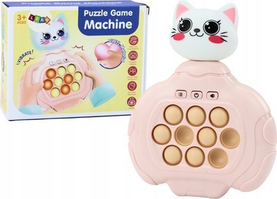 Lodër sensore Pop It Kitten, me dridhje, për shkathtësi, rozë