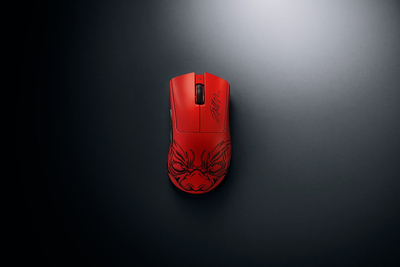 Maus gaming Razer DeathAdder V3 Pro Faker Edition, wireless, 63 g, i kuq