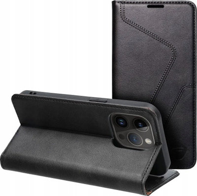 Këllëf libër Forcell F-Protect RFID Blocker për iPhone 14 Pro, me magnet, i zi