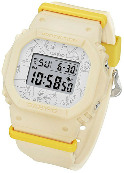 Orë digjitale Casio Casio Baby-G x Looney Tunes Tweety Bird Ltd Watch BGD-565TW-5, BGD565TW, e verdhë