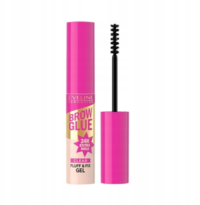 Xhel për vetulla Eveline Brow Glue, transparent, fiksim 24 orë