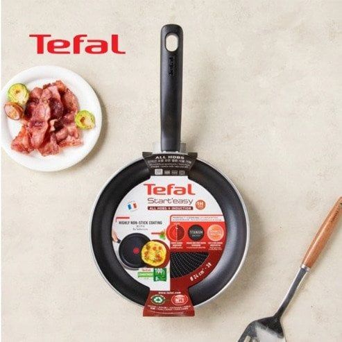 Tigan Tefal Start Easy Titanium, induksion, jo-ngjitës, i zi