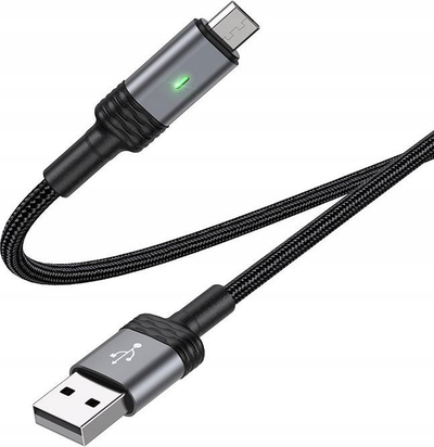 Kабел USB Borofone BU30 Lynk Smart Power Off, USB во Micro USB, 1.2m, 2.4A, црн