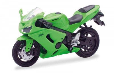 Lodër motor NewRay Kawasaki Ninja ZX, 1:18, metal die cast, jeshile