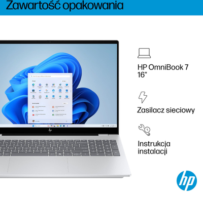 Laptop HP OmniBook 7 16-az0220nw, 16\", Intel Core 7 240H, 16GB RAM, ngjyrë argjendtë