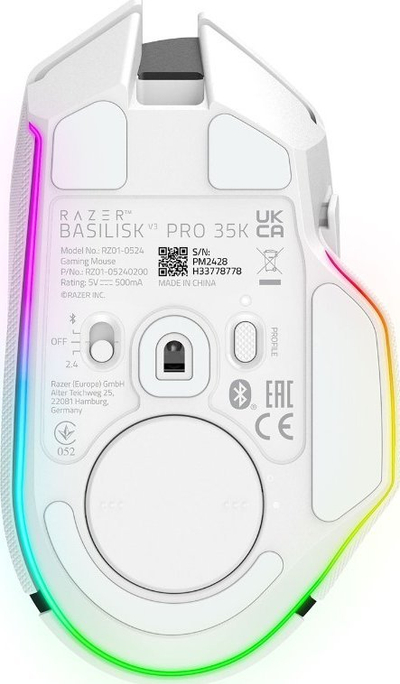 Maus gaming Razer Basilisk V3 Pro, optik 35000 DPI, wireless RF Bluetooth USB, i zi