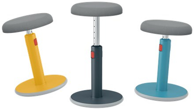 Stol ergonomik Leitz Ergo Cosy Active, i rregullueshëm në lartësi, i verdhë gri