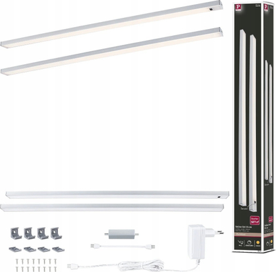 Set drite për mobilje Paulmann Inline Starter, 2 llamba LED 55 cm, me sensor lëvizje, krom