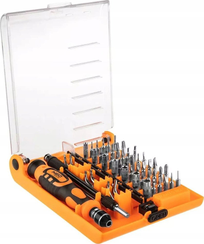 Set kaçavidash me bite NEO TOOLS 06-111-1, 45 copë, 1/4", portokalli