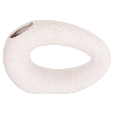 Dekor tavoline qeramike Ellipto 23x8x15,5Hcm (HM4645.01), bardhë