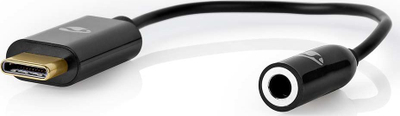 Adapter audio Nedis USB C në 3.5 mm, USB 3.2 Gen 1, 0.15m, i zi
