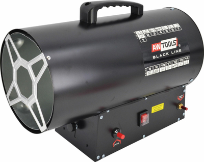 Ngrohës me gaz Awtools AW, 30 kW, me ventilator elektrik, i zi
