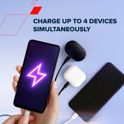 Полнач USB Canyon CU100ACC, GaN 100W, 3x USB C 1x USB A, бел