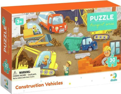 Puzzle Dodo Professions Construction Machines, 30 pjesë, shumëngjyrëshe