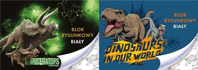 Bllok vizatimi Jurassic Park A4, 20 fletë, i bardhë