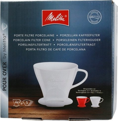 Филтер за кафе од порцелан Melitta 1x4, pour over, црвен