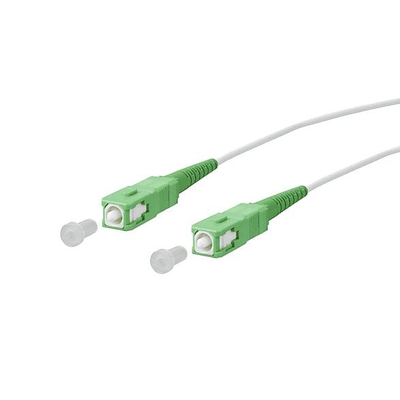 Kabëll fibre optike Metz Colleague OpDAT 151P7EAEA50E, SC APC në SC APC, OS2, 5m, i bardhë
