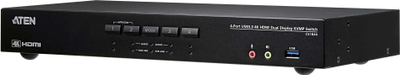 Switch KVM Aten CS1844, 4 porta, USB 3.1, 4K Dual HDMI, i zi