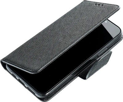 Mbulesë libri Fancy për Samsung Galaxy A55, me kapak, e zezë