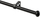 Shufër perdeje Domoletti, set 160 cm, diametër 16 mm, e zezë