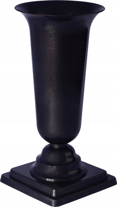 Vazo varresh Form Plastic Hérakles, plastike e rëndë, 16x27cm, e zezë