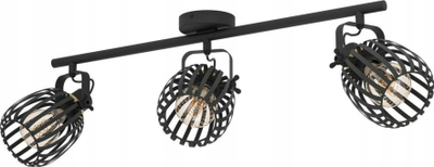 Llampë tavani Laver Lattre Girona Acteur, 3 spot-e, E27 3x40W, e zezë