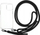 Mbrojtëse me varëse Mobile Origin Lanyard Case për iPhone 15, transparente, me rrip të zi