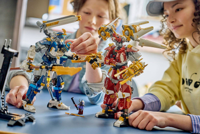 Lodër ndërtesë LEGO Ninjago The Twin Titan Mechs 71870, 1707 pjesë, 12+